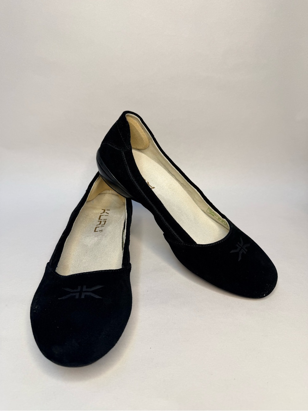 Kuru Vienna Womens Orthopedic Ballet Flats  Size 8.5 Black Suede  Slip On Shoes